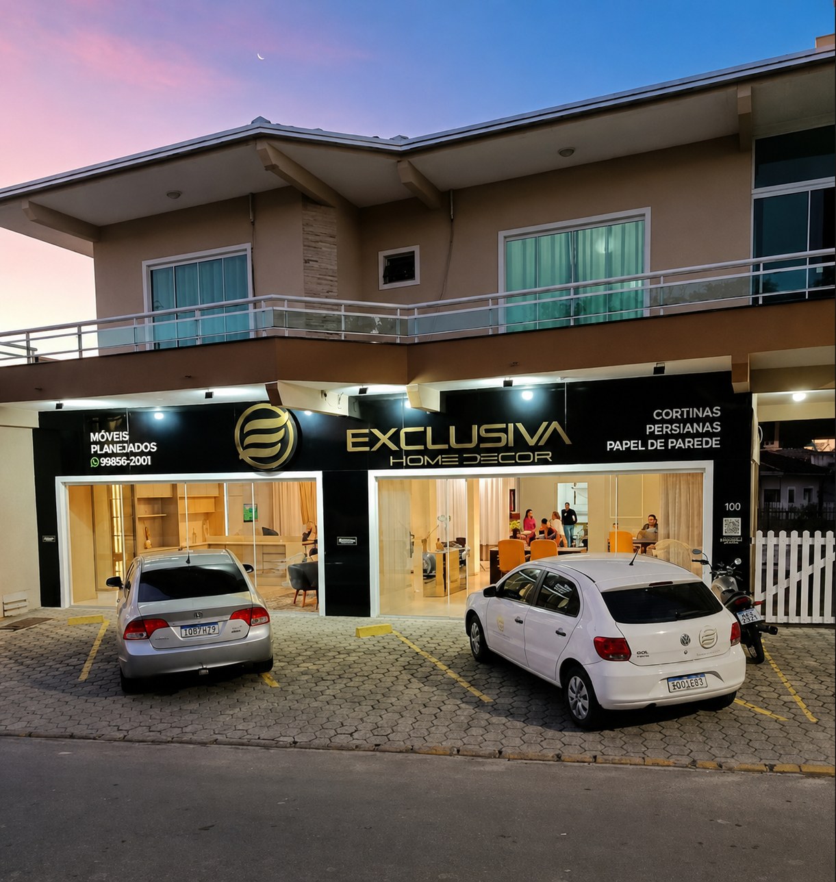 Fachada da loja Exclusiva Home Decor na Av. Thiago Aguiar, 100, em Barra Velha
